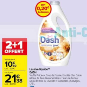 Lessive Liquide Dash chez Carrefour Market (25/07 –  06/08)Lessive Liquide Dash chez Carrefour Market (25/07 - 06/08) -  Catalogues Promos & Bons Plans, ECONOMISEZ ! 