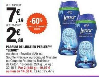 Parfum de linge Lenor Unstoppables chez Leclerc (24/11 –  06/12)Parfum de linge Lenor Unstoppables chez Leclerc (24/11 - 06/12) -  Catalogues Promos & Bons Plans, ECONOMISEZ ! 