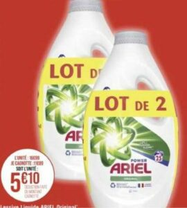 Promo Lessive liquide ARIEL Power Original** chez Géant Casino
