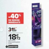 Balai à plat WetJet SWIFFER : le balai + 5 lingettes à Prix Carrefour