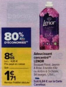 Promo Adoucissant Lenor chez Carrefour Market