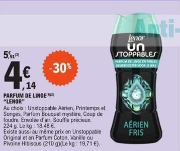 ODR Parfum de Linge LENOR Unstoppables: 100% remboursé
