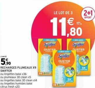 LINGETTES SWIFFER RECHARGE X20