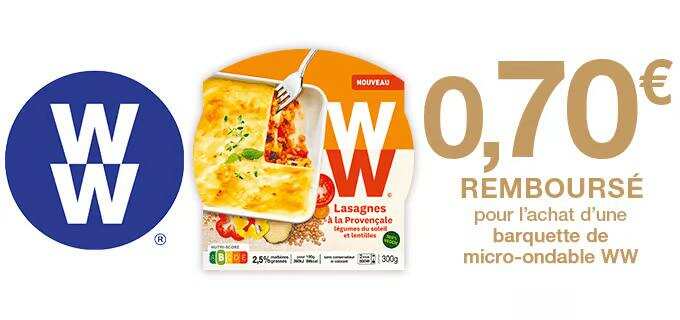 WEIGHT WATCHERS Lasagne à la Provençale 300g pas cher 