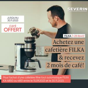 Cafetière filtre entièrement automatique FILKA KA 4851 - SEVERIN (Official)