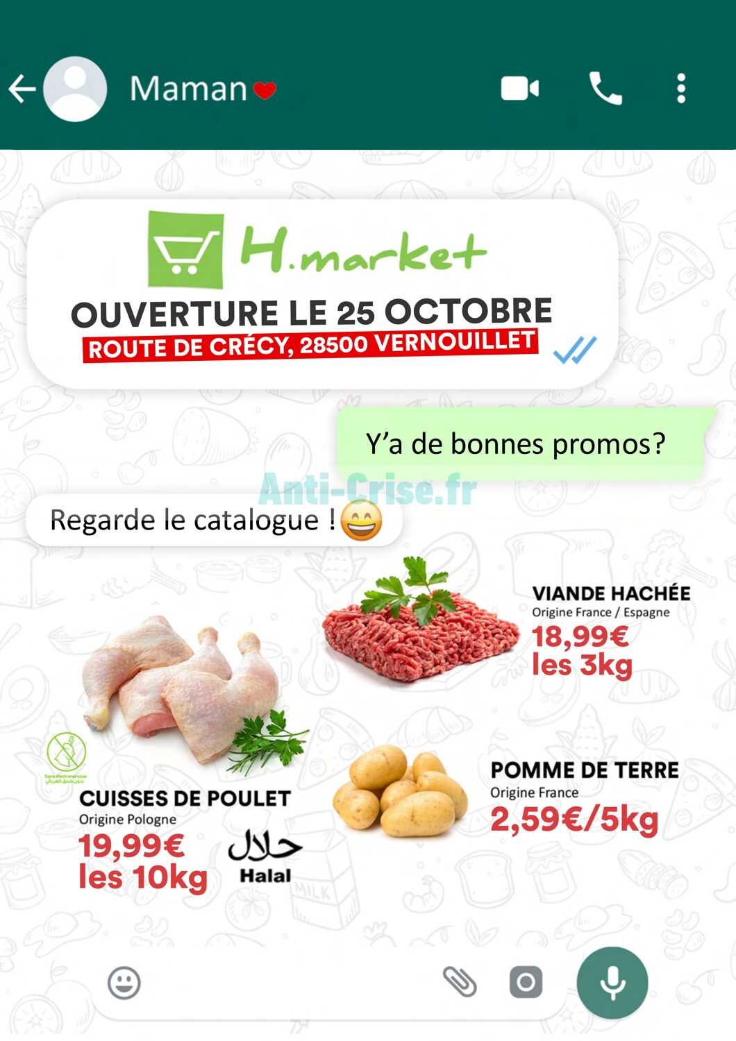 Anti-crise.fr | Catalogue H Market du 25 octobre au 01 novembre 2023H  MARKET : le nouveau catalogue du 25 octobre au 01 novembre 2023 est  disponible! Les nouvelles promos !