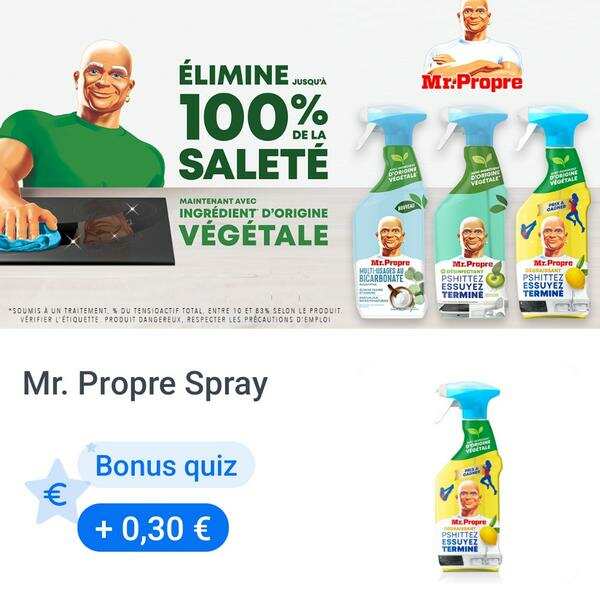 Mr Propre 100% remboursé - PRODUIT GRATUIT