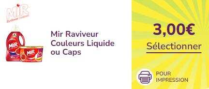 Bons de réduction gratuits Mir Raviveur – Lessives liquides & capsules à  sélectionner – Coupon Network