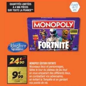 Monopoly Fortnite Hasbro à 9,99€ chez Netto (05/12 – 11/12)Monopoly  Fortnite Hasbro à 9,99€ chez Netto (05/12 - 11/12) - Catalogues Promos &  Bons Plans, ECONOMISEZ ! 