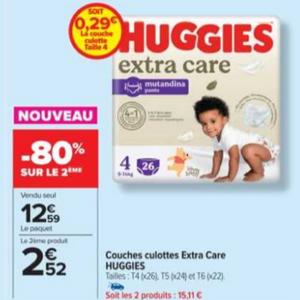 Couche-Culottes Extra Care Pants Taille 6 15-25kg HUGGIES EXTRA CARE PANTS