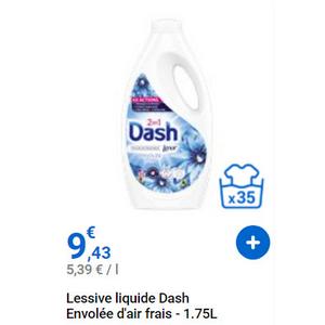 Lessive liquide Dash 35D gratuite (partout)Lessive liquide  Dash 35D gratuite (partout) - Catalogues Promos & Bons Plans, ECONOMISEZ !  