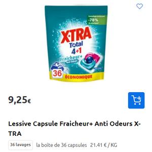 Lessive Capsule Fraicheur+ Anti Odeurs X-TRA