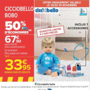 Promo Cicciobello Bobo chez Carrefour