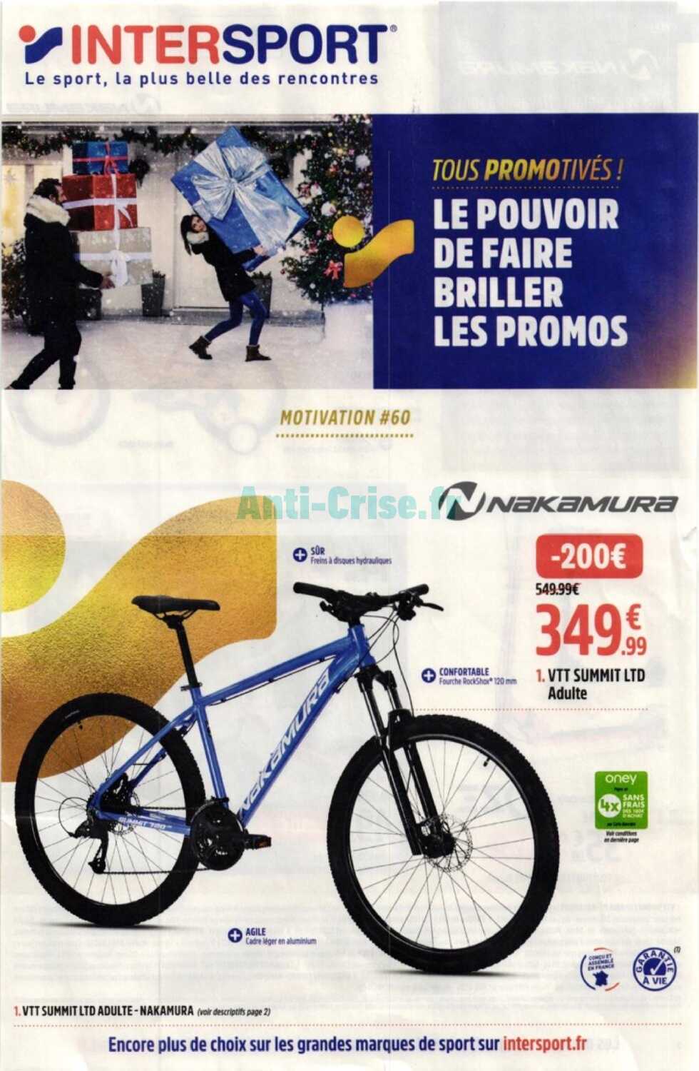 Anti crise Catalogue Intersport du 06 novembre au 24 decembre 2023INTERSPORT le nouveau catalogue du 06 novembre au 24 decembre 2023 est disponible Les nouvelles promos