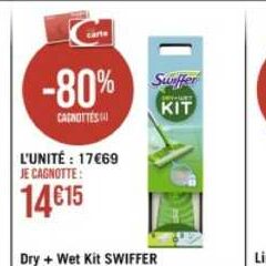 Promo Swiffer recharge wetjet lingettes x10 chez Intermarché