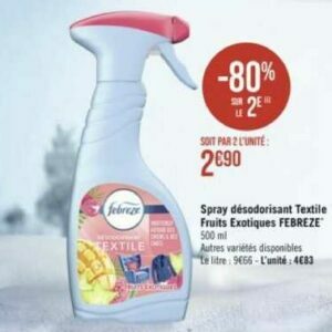 Spray Désinfectant Textile - Rosée du Matin - 500 ml - FEBREZE