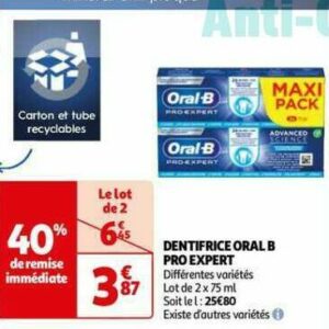 Anti-crise.fr | Dentifrice Oral-B Chez Auchan & Auchan Supermarché (19/ ...