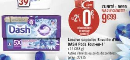 Dash - Lessive liquide sélection florale fraicheur de coton - Supermarchés  Match