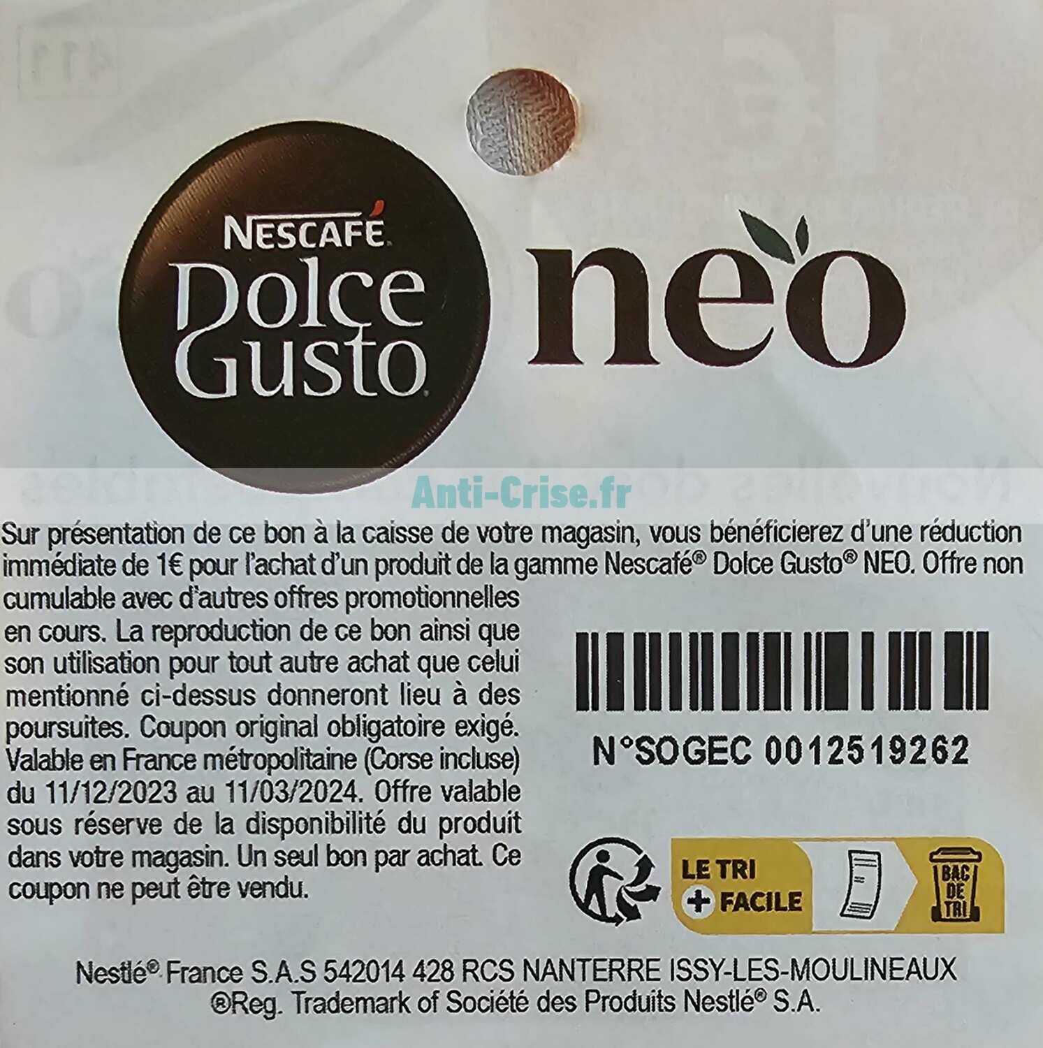 Bon De Rduction Dolce Gusto