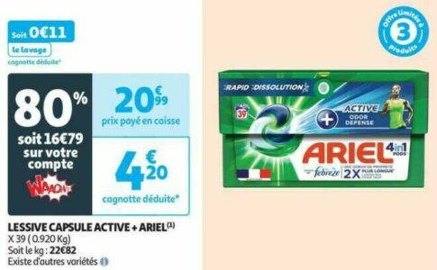 Ariel Auchan ᐅ Promos et prix dans le catalogue de la semaine