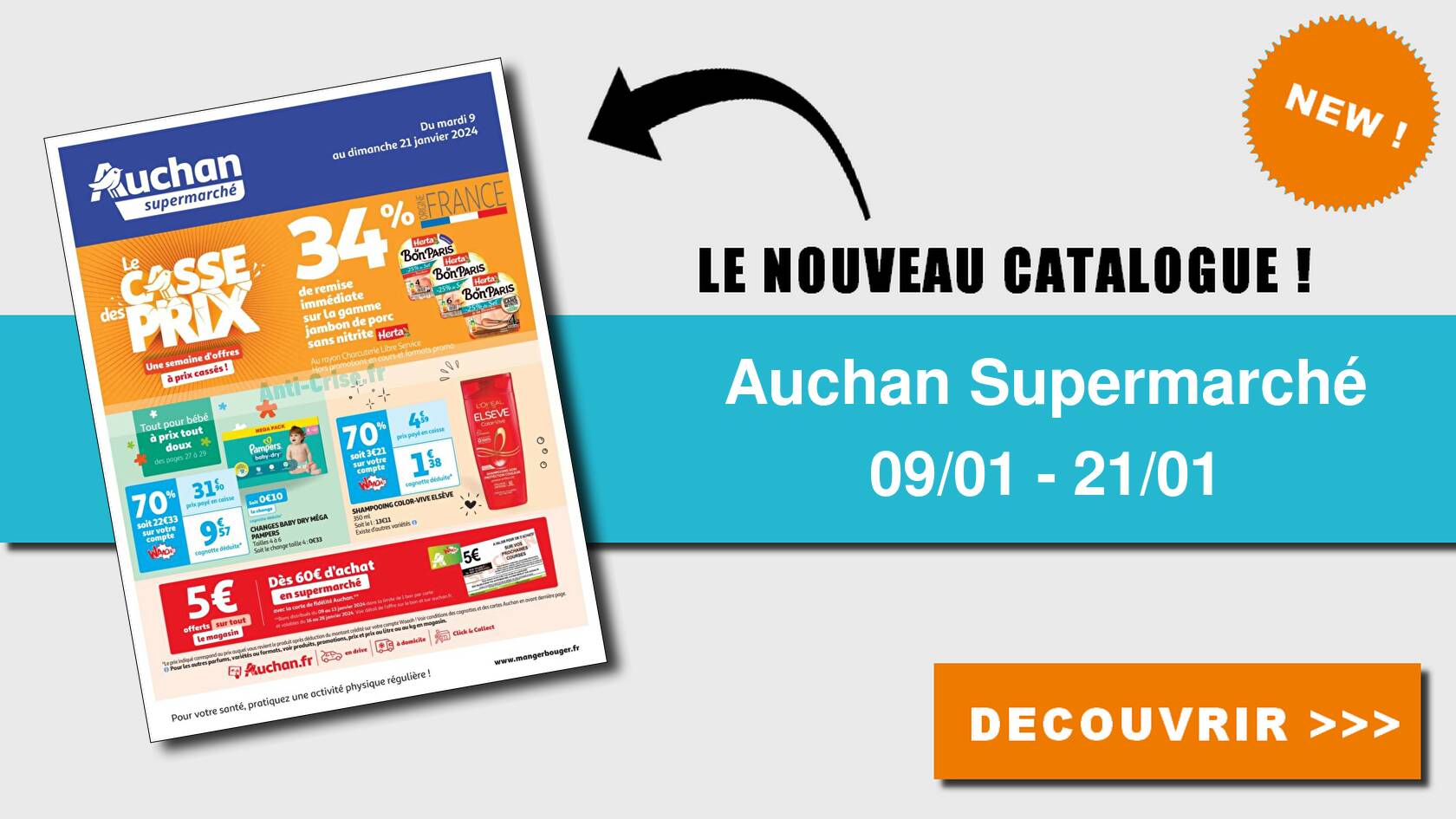Catalogue Auchan Supermarché du 09 au 21 janvier