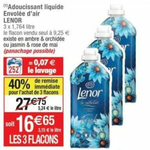 Promo Lenor assouplissant bille* chez Auchan