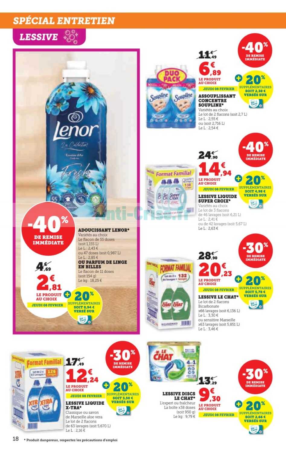 Promo Assouplissant Lenor chez Super U