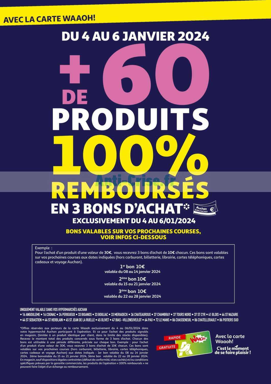 Produit Maison - Auchan Ronq Frigobloc mensuel - de janvier à decembre 2024  édition limitée - En promotion chez Auchan Ronq