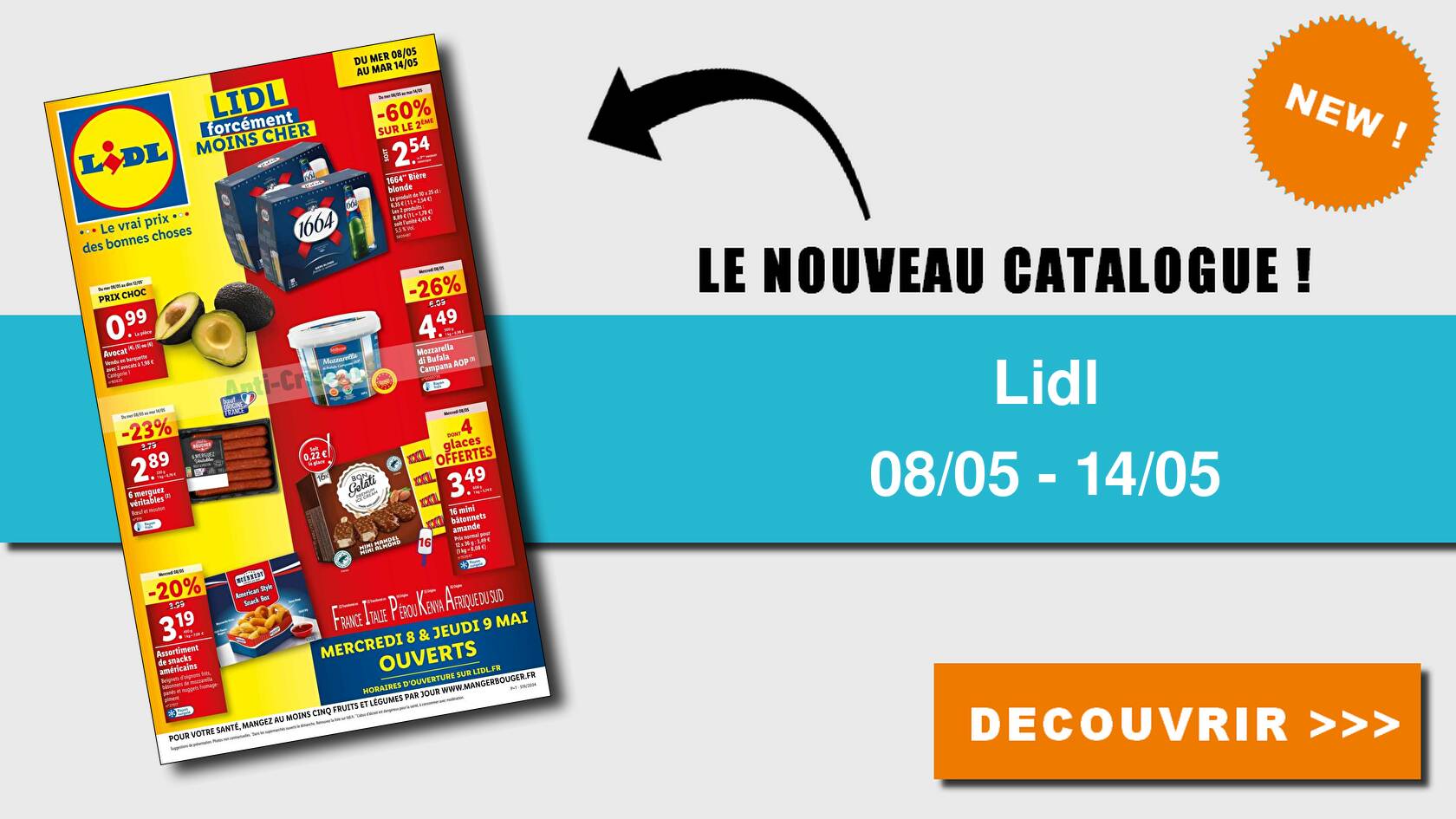 Anti-crise.fr | Catalogue Lidl du 08 au 14 mai 2024LIDL : le nouveau  catalogue du 08 au 14 mai 2024 est disponible! Ne manquez pas les  réductions du catalogue.