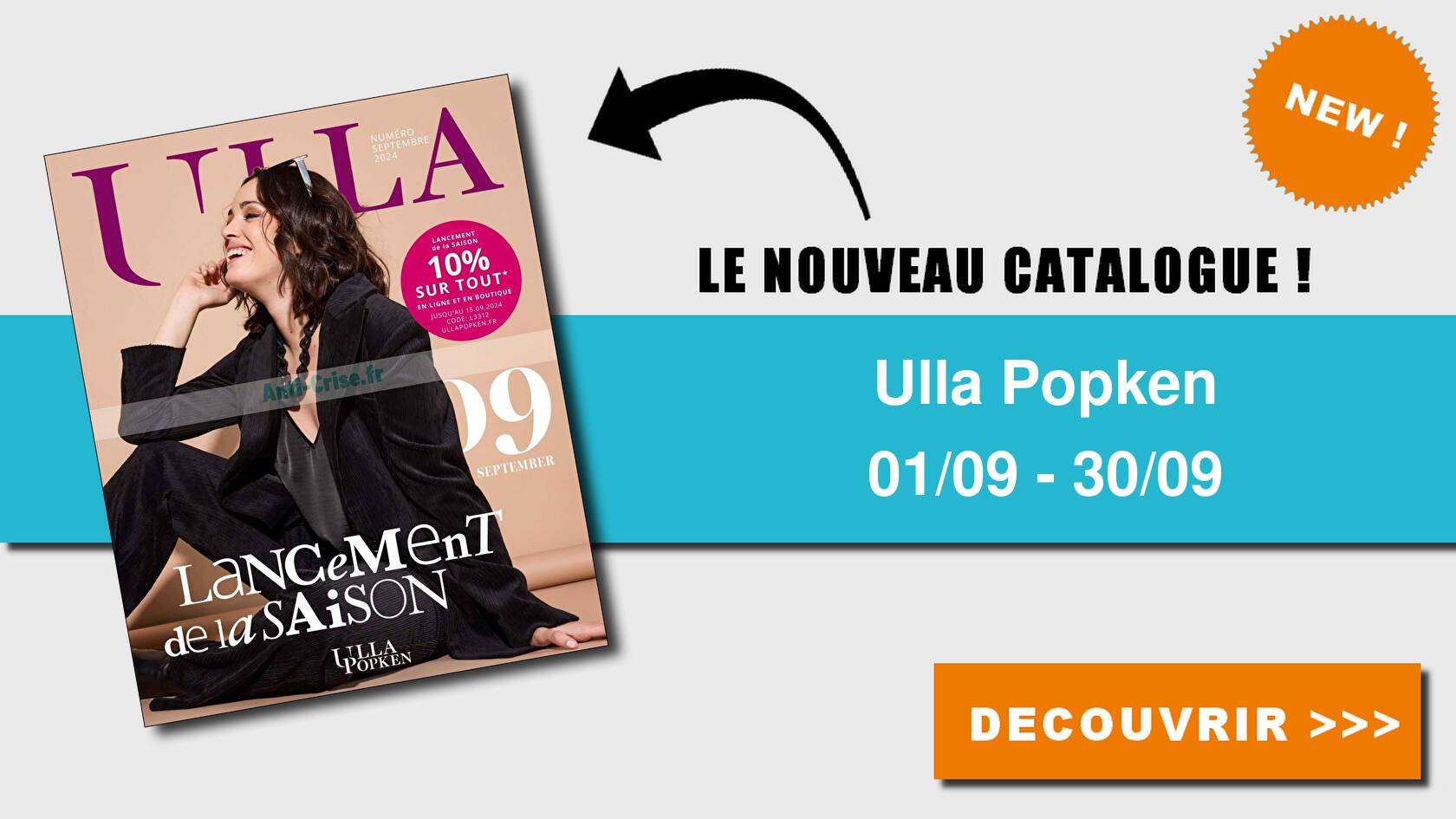 Anti-crise.fr | Catalogue Ulla Popken du 01 au 30 septembre 2024ULLA POPKEN  : le nouveau catalogue du 01 au 30 septembre 2024 est disponible! Découvrez  ce qui se cache dans le dernier catalogue.