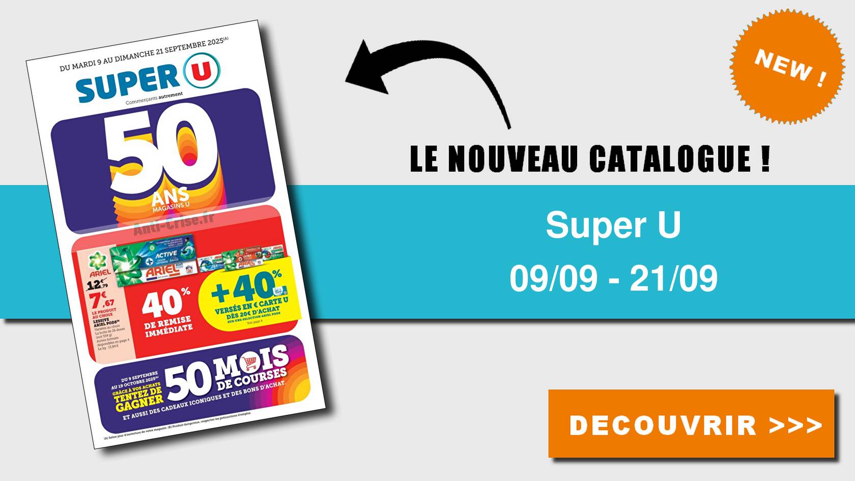 Catalogue du 09 au 21 septembre 2025