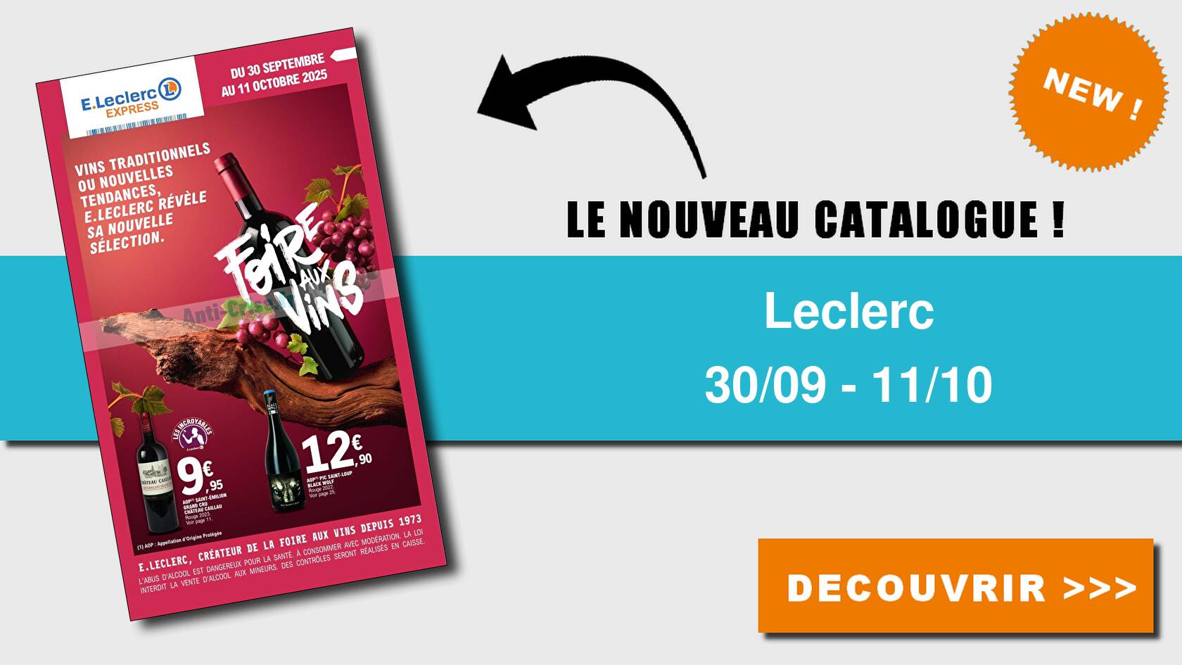 Catalogue du 30 septembre au 11 octobre 2025