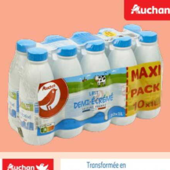 Lait chez Auchan (04/11 – 16/11)