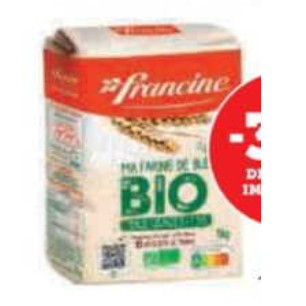 Farine Bio Francine chez Magasins U (04/11 – 16/11)