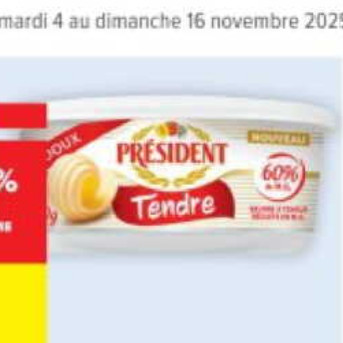 Beurre Président chez Carrefour Market (04/11 – 16/11)