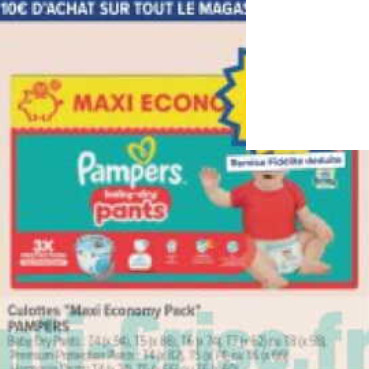 Couches Culottes Pampers chez Carrefour (23/10 – 10/11)
