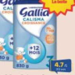 Lait Infantile Gallia chez Carrefour (23/10 – 10/11)