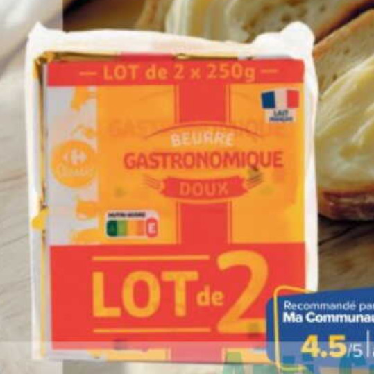 Beurre chez Carrefour (04/11 – 17/11)