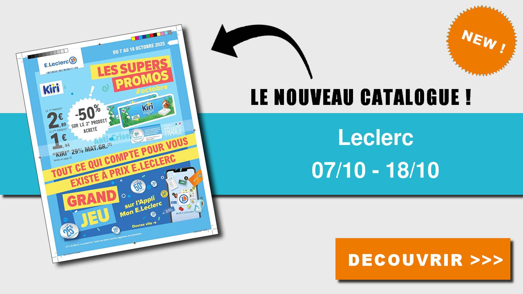 Catalogue du 07 au 18 octobre 2025