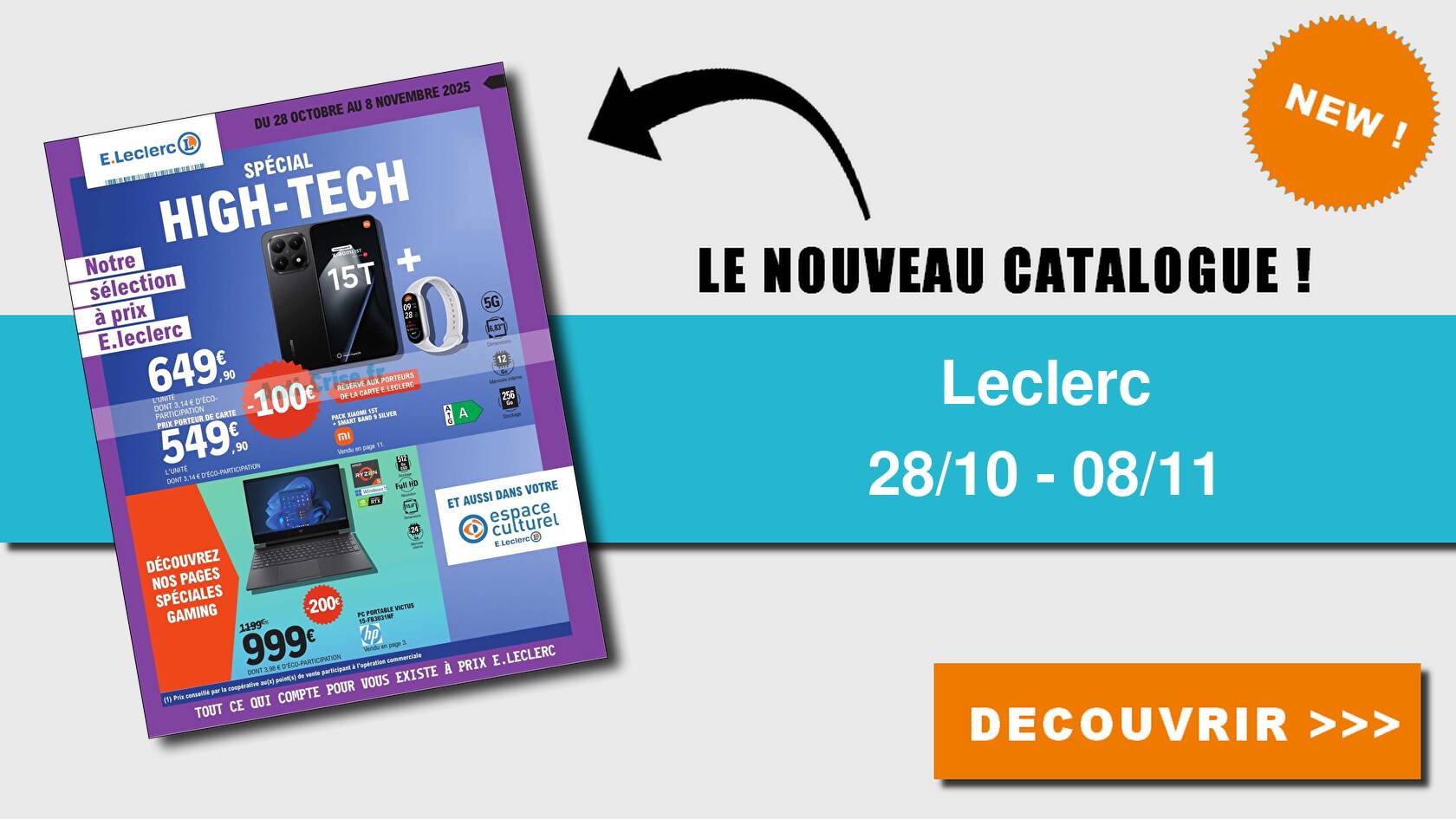 Catalogue du 28 octobre au 08 novembre 2025