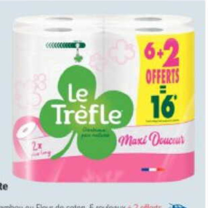Papier Toilette Le Trèfle chez Carrefour Market (10/11 – 23/11)