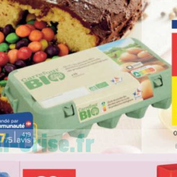 Oeufs Bio chez Carrefour (11/11 – 24/11)