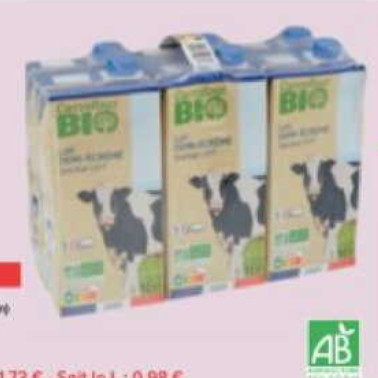 Lait Bio chez Carrefour (11/11 – 24/11)