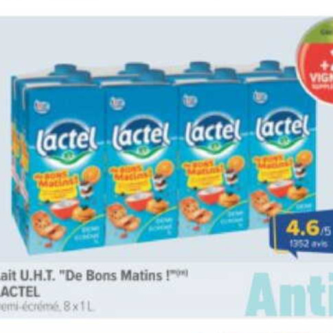 Lait Lactel chez Carrefour (11/11 – 24/11)