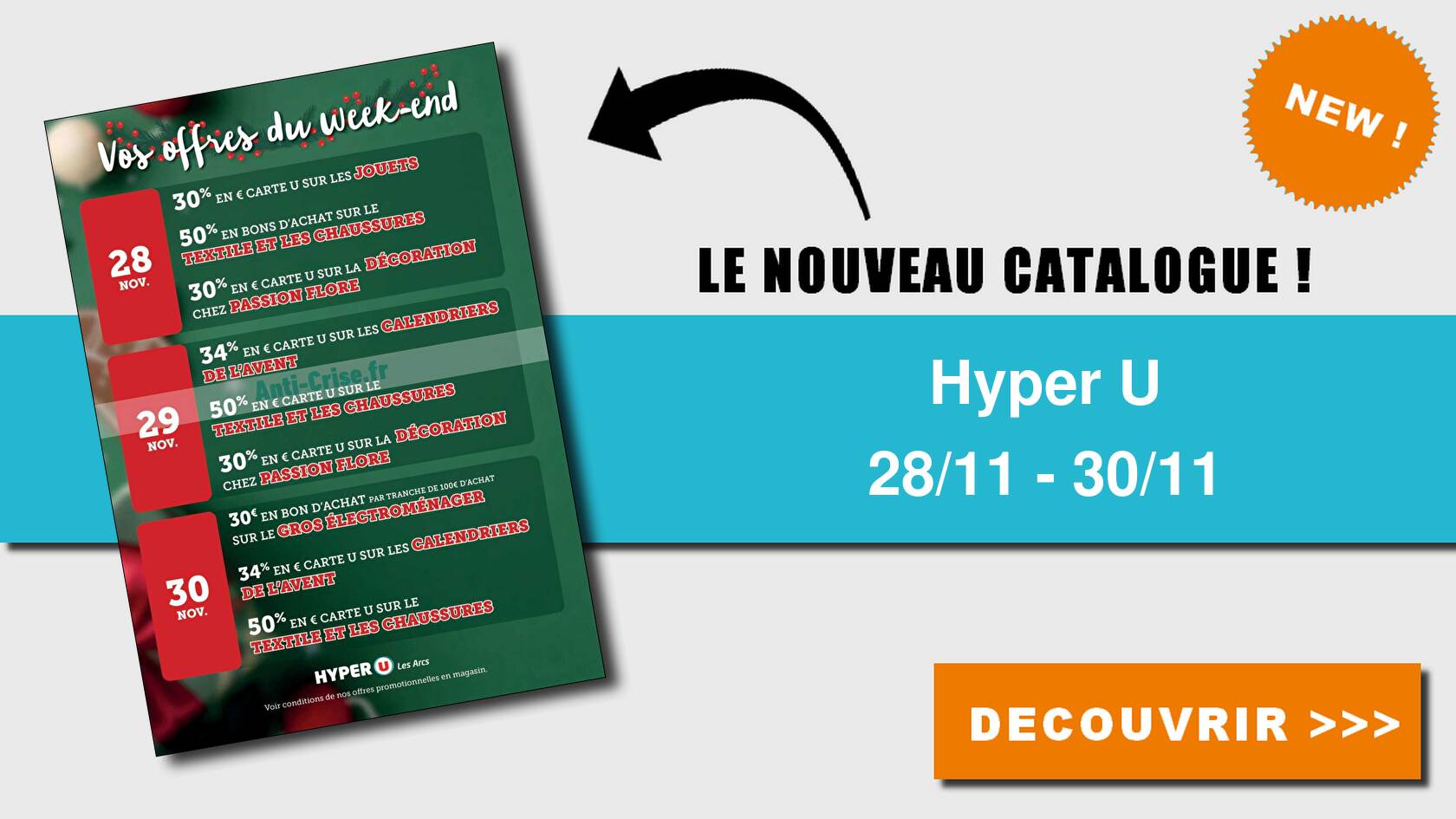 Anti-crise.fr | Catalogue Hyper U du 28 au 30 novembre 2025 (Les Arcs ...