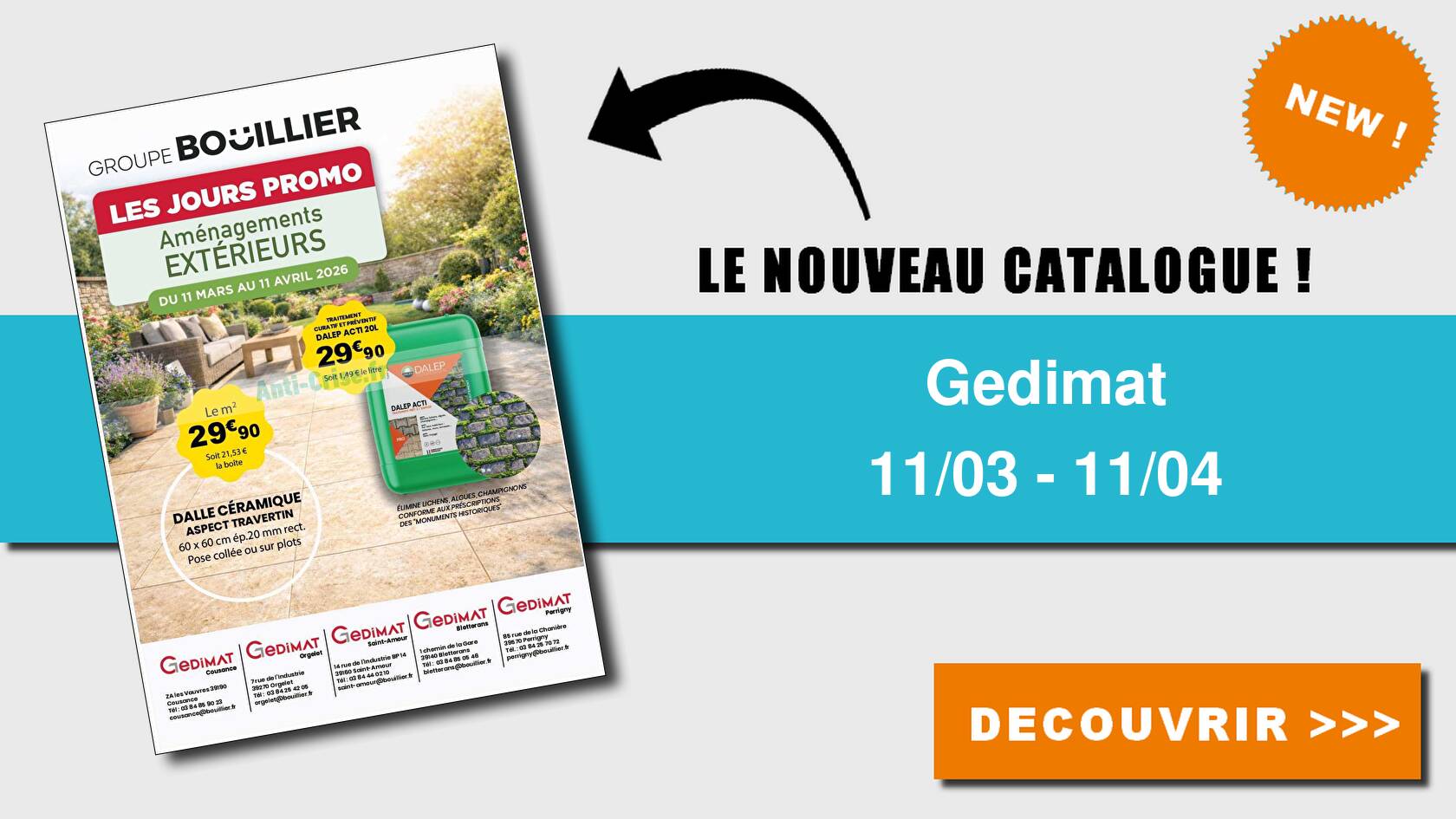 Catalogue du 11 mars au 11 avril 2026