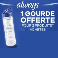 Bon Plan always & TAMPAX : 1 Gourde Offerte pour l&rsquo;Achat de 2 Produits (04/04 – 21/04)