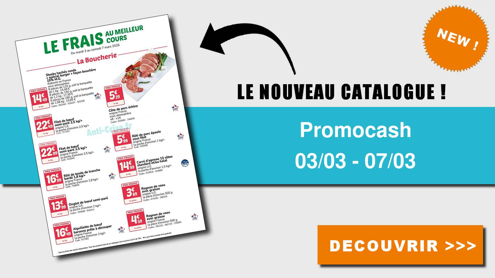 Catalogue du 03 au 07 mars 2026