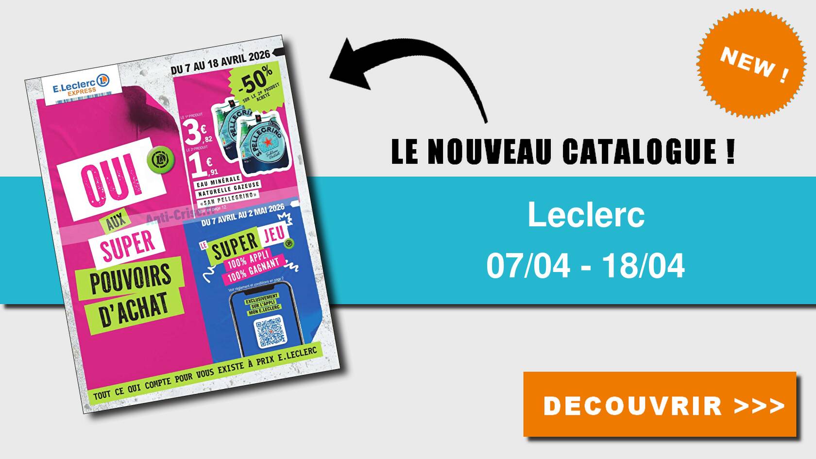 Catalogue du 07 au 18 avril 2026