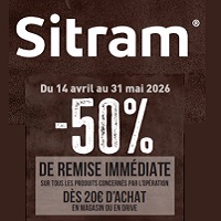 Carrefour & Carrefour Market : 50% sur Sitram dès 20€ d&rsquo;achat (14/04 – 31/05)